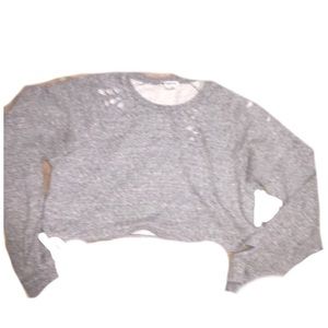 Forever 21 distressed crop top